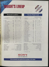 Load image into Gallery viewer, 1991 Toronto Maple Leafs vs Montreal Canadiens NHL Hockey Program Signed x9
