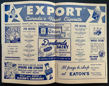 Load image into Gallery viewer, 1947 Maple Leaf Gardens Pro Boxing Program Frank Tunney Promoter 6 Bouts
