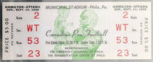 Load image into Gallery viewer, Hamilton Tiger Cats Municipal Stadium Philadelphia Full Ticket CFL Football