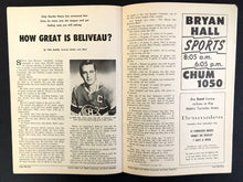Load image into Gallery viewer, 1964 Maple Leaf Gardens NHL Hockey Program Leafs New York Rangers Jim Pappin VTG