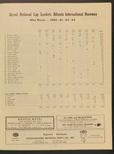 Load image into Gallery viewer, 1963 1st Ever 500 Mile Modified Stock Car Race Program Atlanta Rain Delay 1 Week