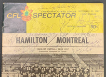 Load image into Gallery viewer, 1967 Hamilton Tiger-Cats Autographed Signed Program CFL Football VTG Grey Cup