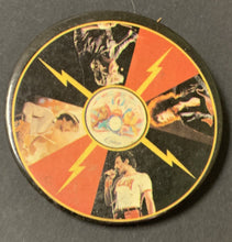Load image into Gallery viewer, 1980's Rare Queen Vintage Pinback Button Freddie Mercury On Stage Concert 2"