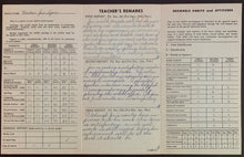 Load image into Gallery viewer, 1962 Tim Horton Signed x3 School Report Card Toronto Maple Leafs NHL LOA JSA HOF
