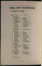 Load image into Gallery viewer, 1990-91 Vintage NHL Hockey Original Schedule Rulebook Pittsburgh Penguins Retro