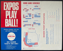Load image into Gallery viewer, 1969 Montreal Expos Inaugural Season Fold Out Ticket Brochure/Order Form MLB