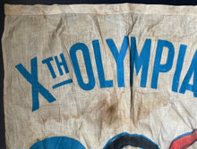 Load image into Gallery viewer, 1932 Xth Summer Olympics Los Angeles California Original Linen Banner VTG LOA