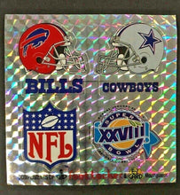 Load image into Gallery viewer, NFL 1994 Super Bowl XXVIII Sticker Set - Dallas Cowboys - Buffalo Bills
