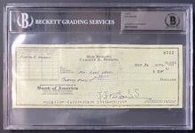 Load image into Gallery viewer, Rod Serling Autographed Signed Cheque Beckett Slabbed Authenticated Vintage