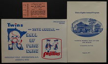 Load image into Gallery viewer, 1977 MLB Baseball Hall of Fame Induction Program + Game Ticket + Scorecard HOF