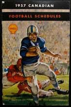 Load image into Gallery viewer, 1957 Shell Oil Canadian Pro + College Football Handbook Pocket Game Schedule