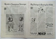 Load image into Gallery viewer, 1936 Boston Gardens NHL Hockey Program Boston Bruins vs Chicago Blackhawks
