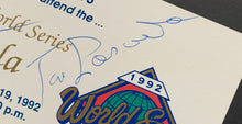 Load image into Gallery viewer, 1992 World Series Gala Invite + Program Autographed Tommy Lasorda MLB Signed VTG