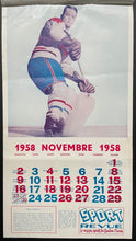 Load image into Gallery viewer, 1958/59 Sport Revue Calendar NHL Stars Colour Photos French Montreal Canadiens