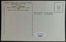 Load image into Gallery viewer, Charlie Gehringer Autographed Hall Of Fame Plaque Postcard MLB Baseball JSA