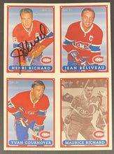 Load image into Gallery viewer, 1993 O-Pee-Chee Hockey Card Sheet x4 Cards NHL All Star Game Autographed Richard