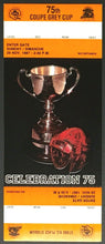 Load image into Gallery viewer, 1987 CFL Grey Cup Ticket BC Place Stadium Edmonton Eskimos vs Toronto Argonauts