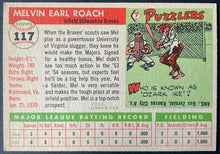 Load image into Gallery viewer, 1955 Topps Baseball #117 Mel Roach Milwaukee Braves Vintage MLB Card