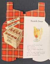 Load image into Gallery viewer, Vintage Gilbey's Whisky Advertisement 8 Page Fold Out w/ Scotch Drink Recipes