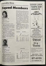 Load image into Gallery viewer, 1983 USFL Inaugural 1st Historic Program Tampa Bay Bandits vs Boston Breakers