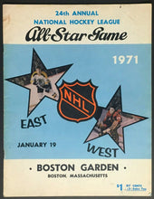 Load image into Gallery viewer, 1971 NHL Hockey All Star Game Program Boston Garden Massachusetts Orr Esposito