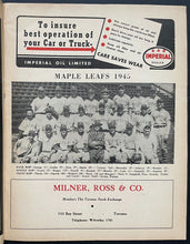 Load image into Gallery viewer, Toronto Maple Leafs Churchill/Eisenhower Cover Program International League VTG