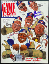 Load image into Gallery viewer, 1992 Cleveland Indians Baseball Program Thomas Howard Autographed Signed Cover