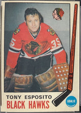 Load image into Gallery viewer, 1969 O-Pee-Chee Tony Esposito #138 Hockey Rookie Card Blackhawks PSA NM 7