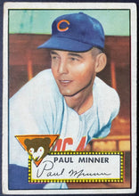 Load image into Gallery viewer, 1952 Topps Baseball Paul Minner #127 Chicago Cubs MLB Card Vintage