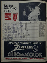 Load image into Gallery viewer, 1972 MLB NLCS Game 2 Baseball Program Roberto Clemente Final Game in Pittsburgh