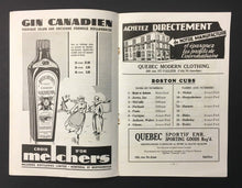 Load image into Gallery viewer, 1935 Canadian American Hockey League Program Boston Cubs Vs Quebec Beaver