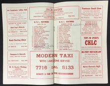 Load image into Gallery viewer, Vtg 1953 NHL Oldtimers Hockey Program Kingston Goodyears Charlie Conacher