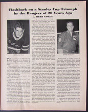 Load image into Gallery viewer, 1959 Madison Square Garden NHL Program Boston Bruins vs NY Rangers Monty Hall