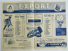 Load image into Gallery viewer, 1955 Maple Leaf Gardens NHL Program Toronto Maple Leafs vs Montreal Canadiens