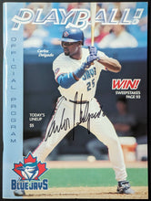 Load image into Gallery viewer, 1998 Carlos Delgado Autographed Official Game Program Signed Toronto Blue Jays