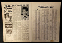 Load image into Gallery viewer, 1949 Boston Garden NHL Hockey Program VTG Boston Bruins vs Toronto Maple Leafs