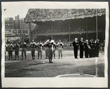 Load image into Gallery viewer, 1955 MLB World Series Type 1 Photo Yankees Dodgers Eisenhower Moment Silence LOA