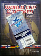 Load image into Gallery viewer, 2004 Vintage NHL World Cup Of Hockey Final Canada Finland Program Ticket Holder