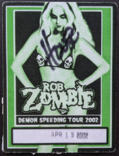 Load image into Gallery viewer, Autographed Signed Rob Zombie Photo + Backstage Pass Demon Speeding Tour VTG