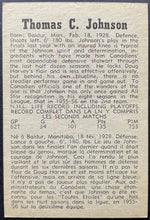 Load image into Gallery viewer, 1958-59 Parkhurst Hockey Tom Johnson #10 Montreal Canadiens Vintage NHL