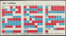 Load image into Gallery viewer, 1980 Vintage MLB Baseball Toronto Blue Jays Pocket Schedule Tom Cheek Early Wynn