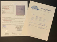 Load image into Gallery viewer, 1955-57 NHL Hockey Contract Signed Hap Day / Gerry McNamara Maple Leafs JSA LOA