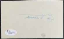 Load image into Gallery viewer, Leo Durocher Signed Index Card Autographed + HOF Postcard MLB Baseball JSA