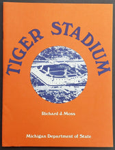 Load image into Gallery viewer, 1976 Tiger Stadium History Richard J Moss Publication Detroit Tigers Baseball