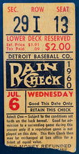 Load image into Gallery viewer, 1960 Tiger Stadium MLB Baseball Program + Ticket Detroit v Kansas City Athletics