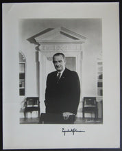 Load image into Gallery viewer, 1964 President Lyndon B. Johnson Photo + Autographed Facsimile Signed Vintage