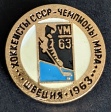 Load image into Gallery viewer, 1971 Issue Russian Hockey World Ice Hockey Championships Commemorative Pin Set