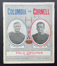 Load image into Gallery viewer, 1925 Polo Grounds Columbia vs Cornell Vintage University Football Program