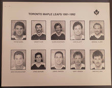 Load image into Gallery viewer, 1991 - 1992 NHL Toronto Maple Leafs Team Issued Photo Set Peter Zezel Todd Gill