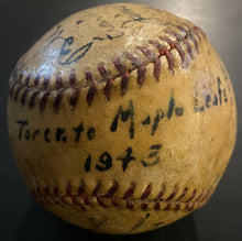 Load image into Gallery viewer, 1943 Toronto Maple Leafs Baseball Team Signed Ball Autographed Burleigh Grimes